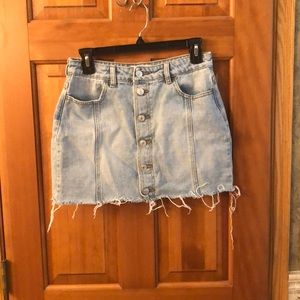 Pacsun button up denim skirt